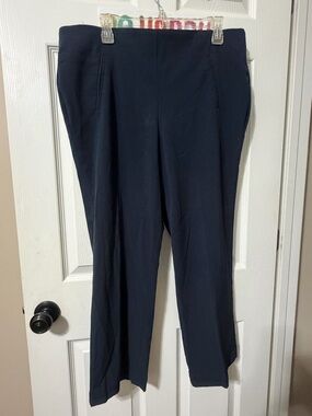 Style & Co. Navy Straight-Leg Trousers